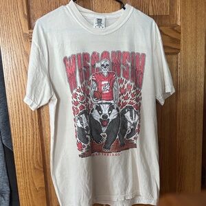 Wisconsin Badgers Vintage Style Graphic Tee
